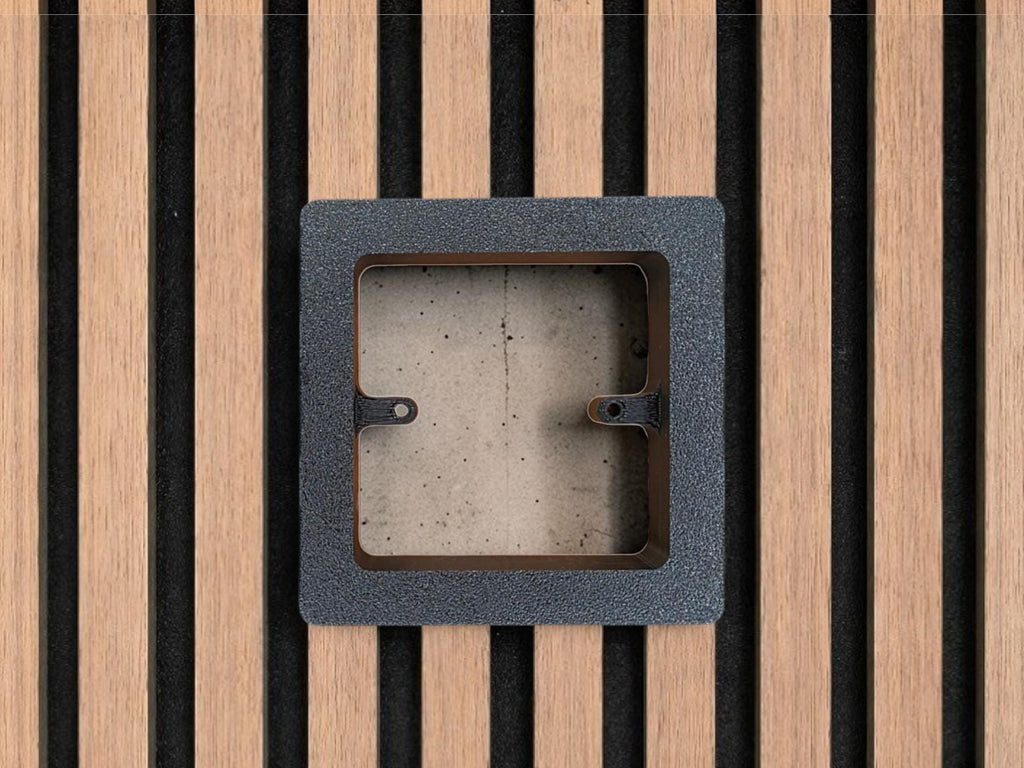 Acoustic Panel Socket Surrounds | Single & Double Socket Options | Media Wall Socket Trim | Slat Wall Socket Cover | Professional Finish