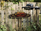 Personalised Cremation Station BBQ Sign | Funny BBQ Plaque | Custom Family Name BBQ Sign | Garden Bar & Man Cave Decor - Outdoor Kitchen