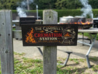 Personalised Cremation Station BBQ Sign | Funny Plaque | Custom Name | Grill Master Gift | Garden Bar Decor | Man Cave - rockery - yard art