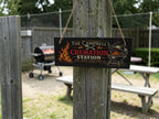 Personalised Cremation Station BBQ Sign | Funny Plaque | Custom Name | Grill Master Gift | Garden Bar Decor | Man Cave - rockery - yard art