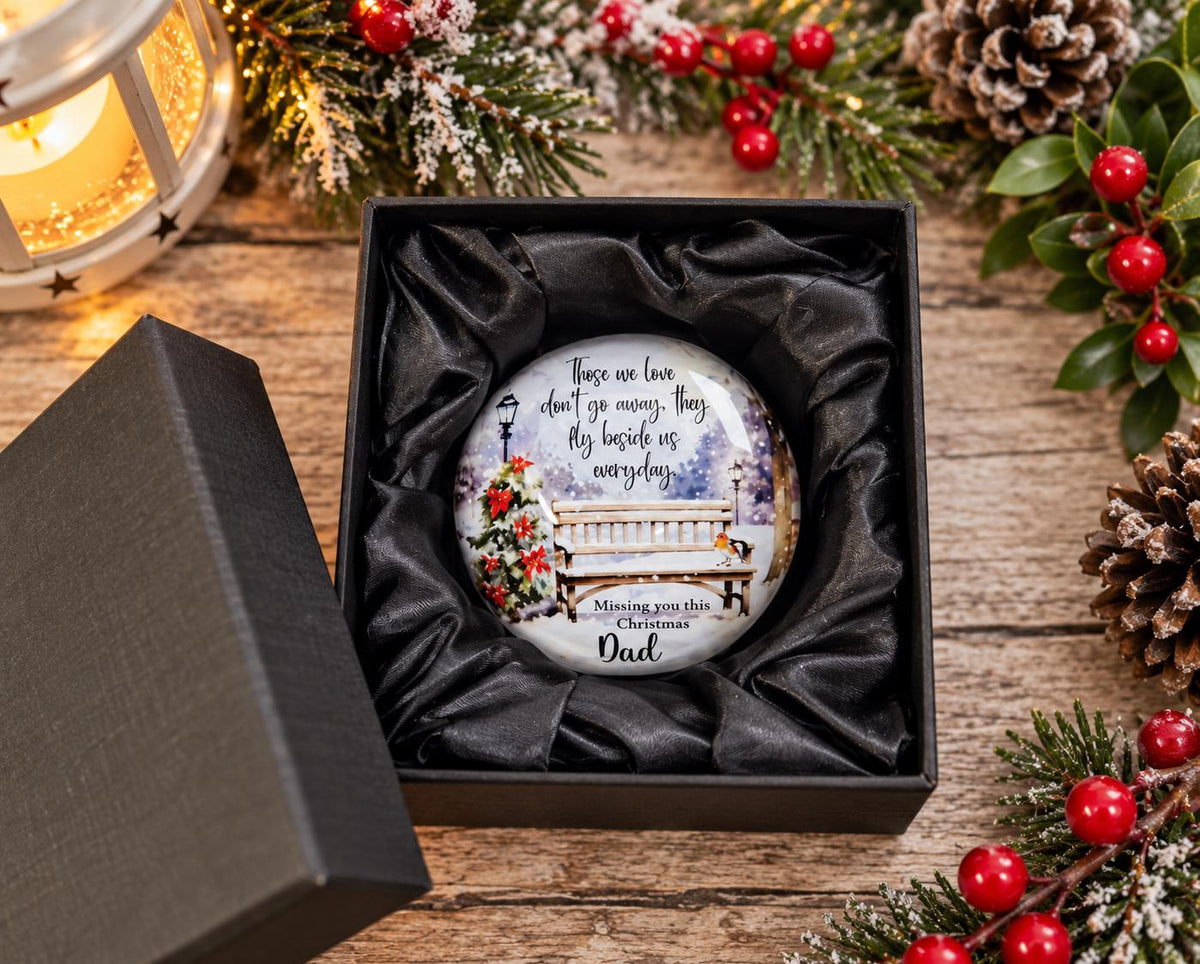 Personalised Glass Bubble Tear Drop Memorial - Stunning remembrance item - Christmas - Display - memories - anniversary of death Grave decor