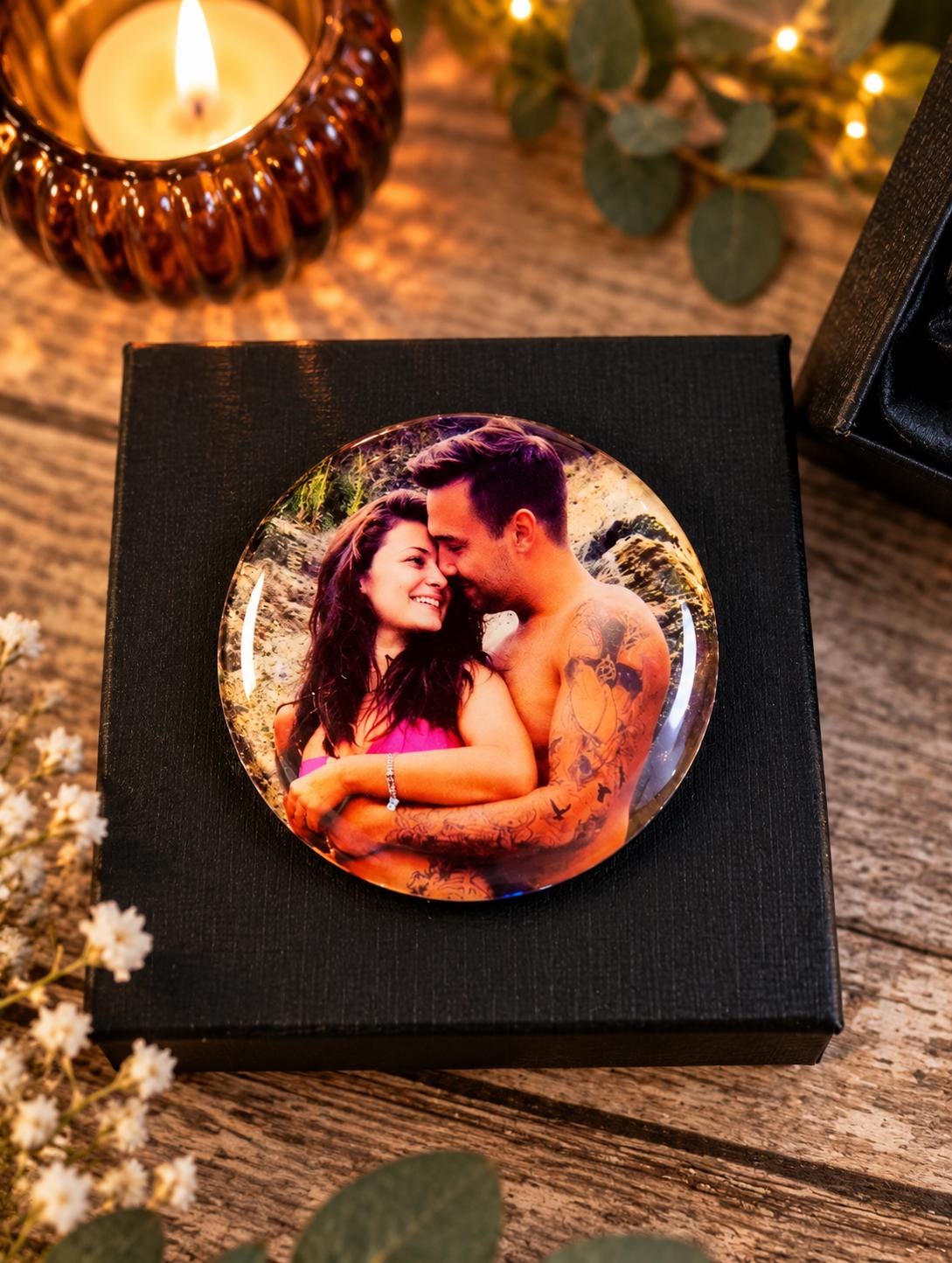 Personalised Glass Photo Paperweight | Custom Picture Ornament | Glass Photo Keepsake | Personalised Gift | Photo Display Gift Boxed