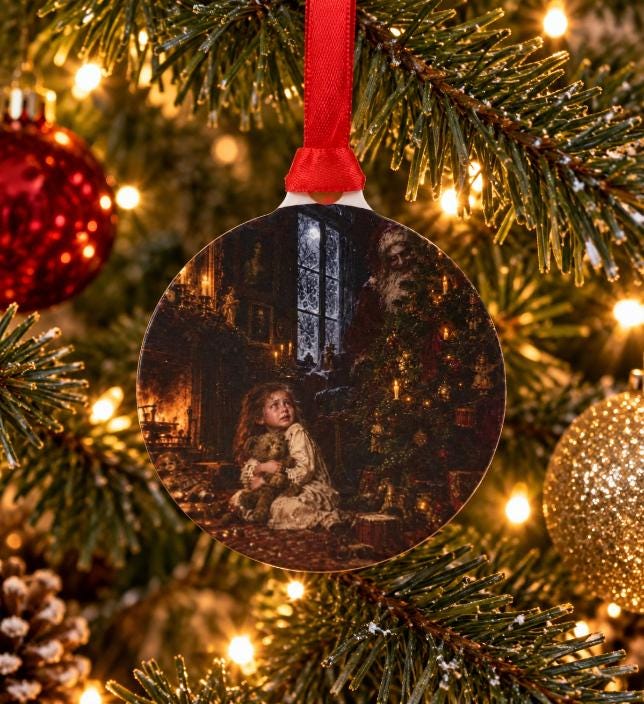 Creepy Christmas Bauble | Bad Santa Horror Christmas Decoration | Dark Christmas Tree Ornament | Gothic Xmas Bauble | Alternative Gift
