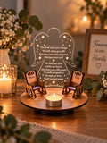 Personalised Angel candle memorial display light - rocking chair -rustic - memory - decoration -decor - remembrance - family - anniversary