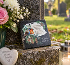 Personalised Robin Memorial grave marker, memorial slate, indoor or outdoor - Memory - Indoor - Outdoor - Garden - Caravan - Grave side