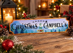 Personalised Christmas at the Family Name Sign - Christmas decor - Decoration - Plaque - Street sign - Railway - Xmas - Gift - Present