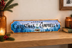 Personalised Christmas at the Family Name Sign - Christmas decor - Decoration - Plaque - Street sign - Railway - Xmas - Gift - Present