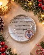 Personalised Christmas glass teardrop grave ornament - Decoration - Anniversary - Gift - Present - Unusual - Anniversary - Funeral - Office