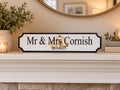 Personalised Mr & Mrs Wedding Name Sign - gift - Decoration - Plaque - Street sign - Railway - New couple - Gift - Present - Marriage