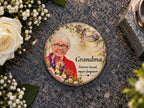 Personalised Glass Memorial Ornament with Photo | Grave Memorial Plaque | In Loving Memory Keepsake | Graveside Remembrance Gift