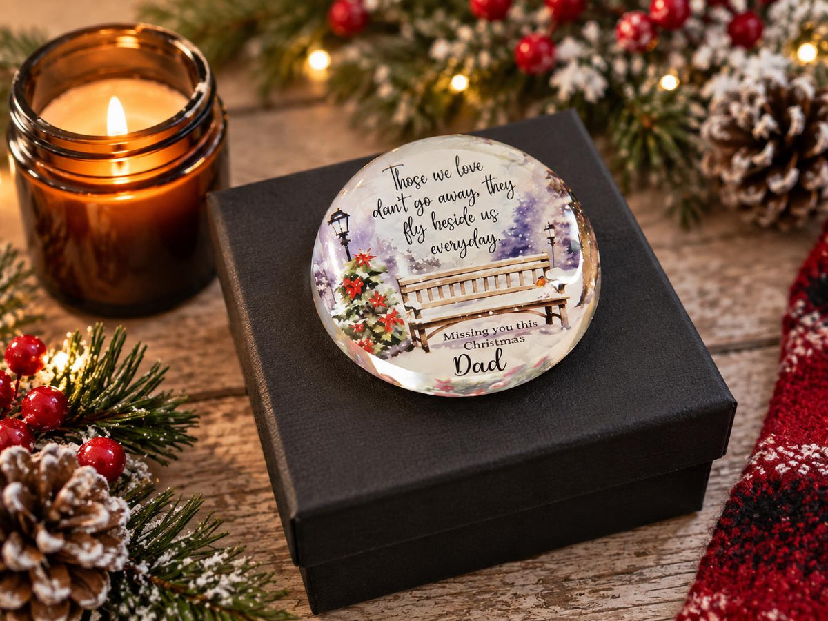 Personalised Glass Bubble Tear Drop Memorial - Stunning remembrance item - Christmas - Display - memories - anniversary of death Grave decor