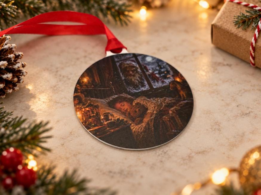 Creepy Christmas Bauble | Bad Santa Horror Christmas Decoration | Dark Christmas Tree Ornament | Gothic Xmas Bauble | Alternative Gift
