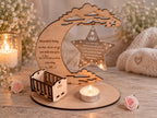 Personalised baby memorial candle holder with poem. Stunning remembrance item. Display, memories, Wave Of Light, anniversary of death, birth