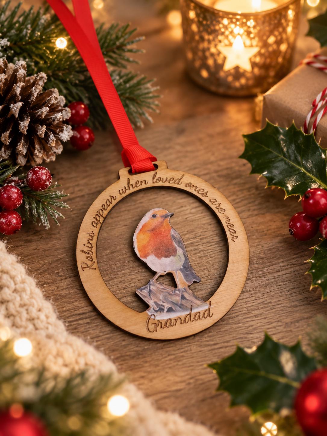 Personalised Christmas memory bauble - remember your loved one - Tree decor - memorial - xmas - gift - present - tree - decoration