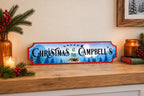 Personalised Christmas at the Family Name Sign - Christmas decor - Decoration - Plaque - Street sign - Railway - Xmas - Gift - Present