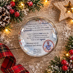 Personalised Christmas glass teardrop grave ornament - Decoration - Anniversary - Gift - Present - Unusual - Anniversary - Funeral - Office