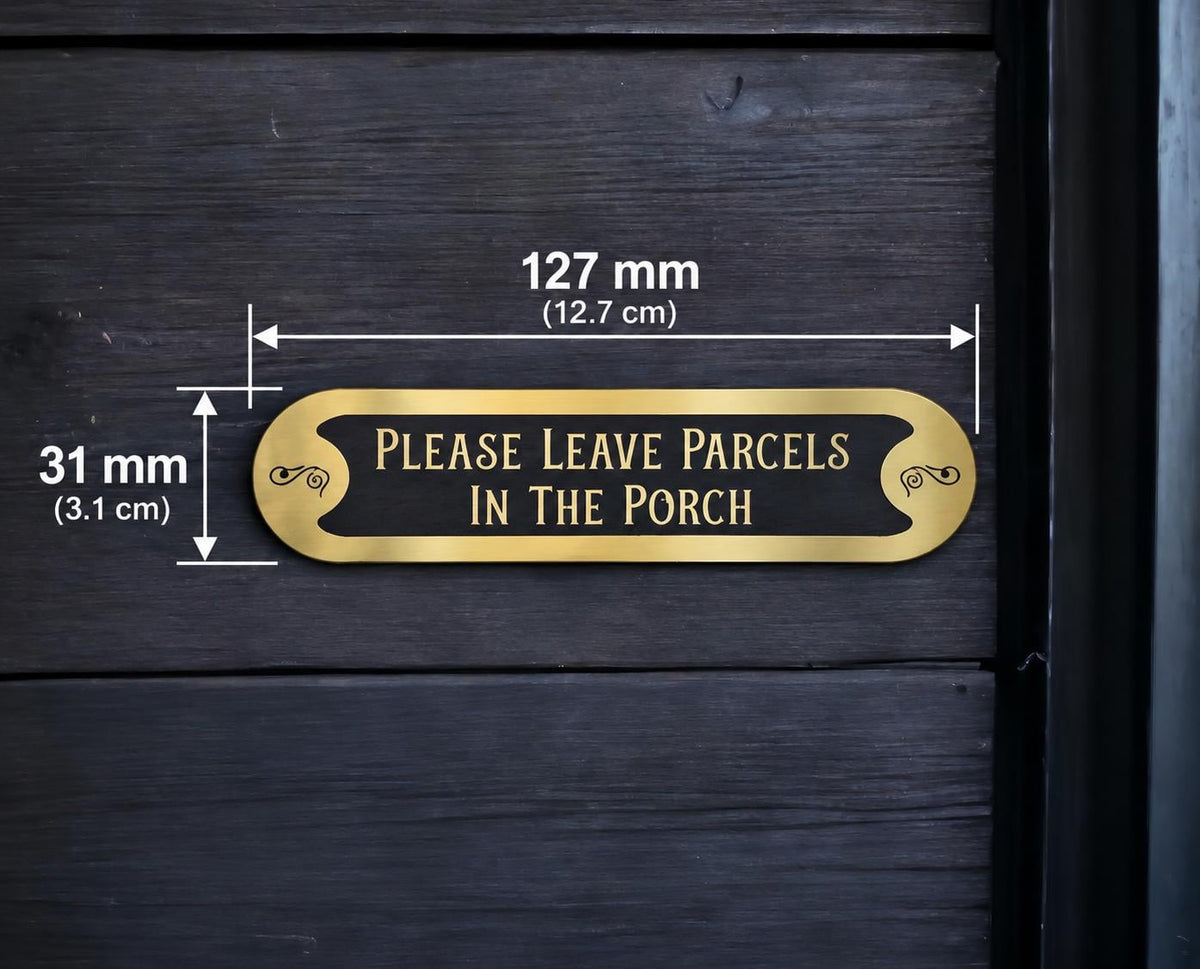 Personalised Parcel Sign decoration - Parcel delivery - Home gift - House warming - Your wording - Amazon - Package delivery - Plaque - Gold